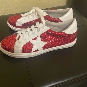 Red Sparkle Shoes.